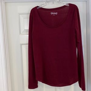 Burgundy Mudd high-low shirt